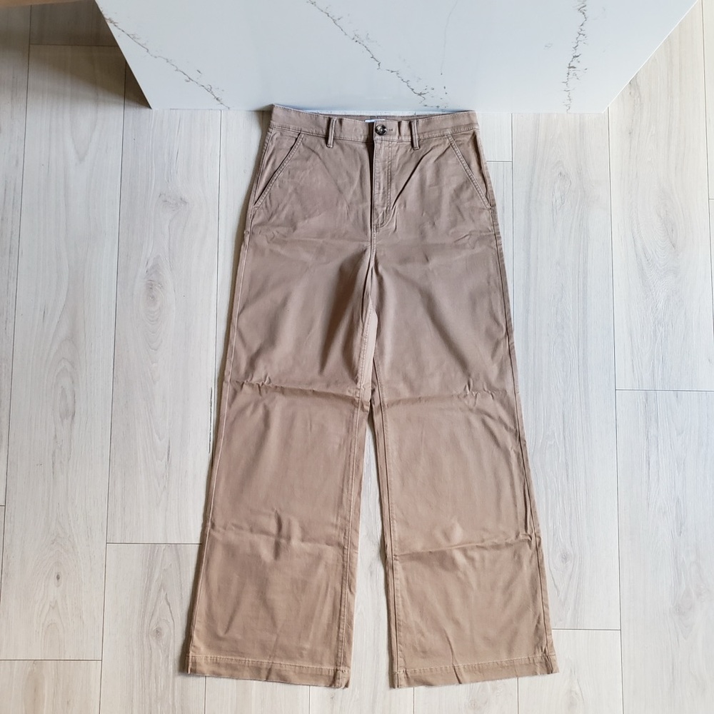 Ann Taylor Weekend Pants Women's Tan Wide Leg